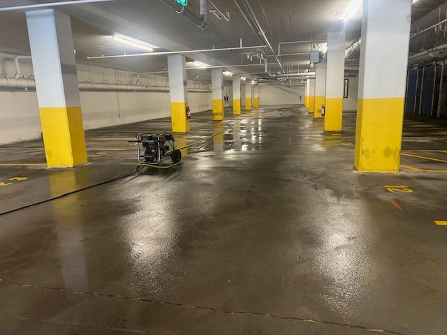 Parking garage cleaning