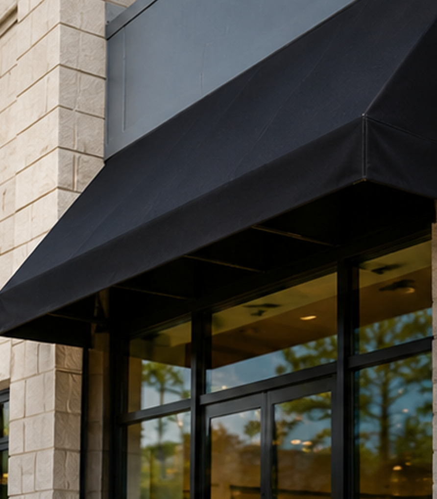 Commercial awning cleaning