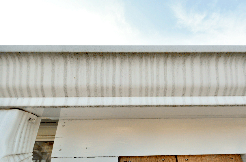 Oxidation on gutter
