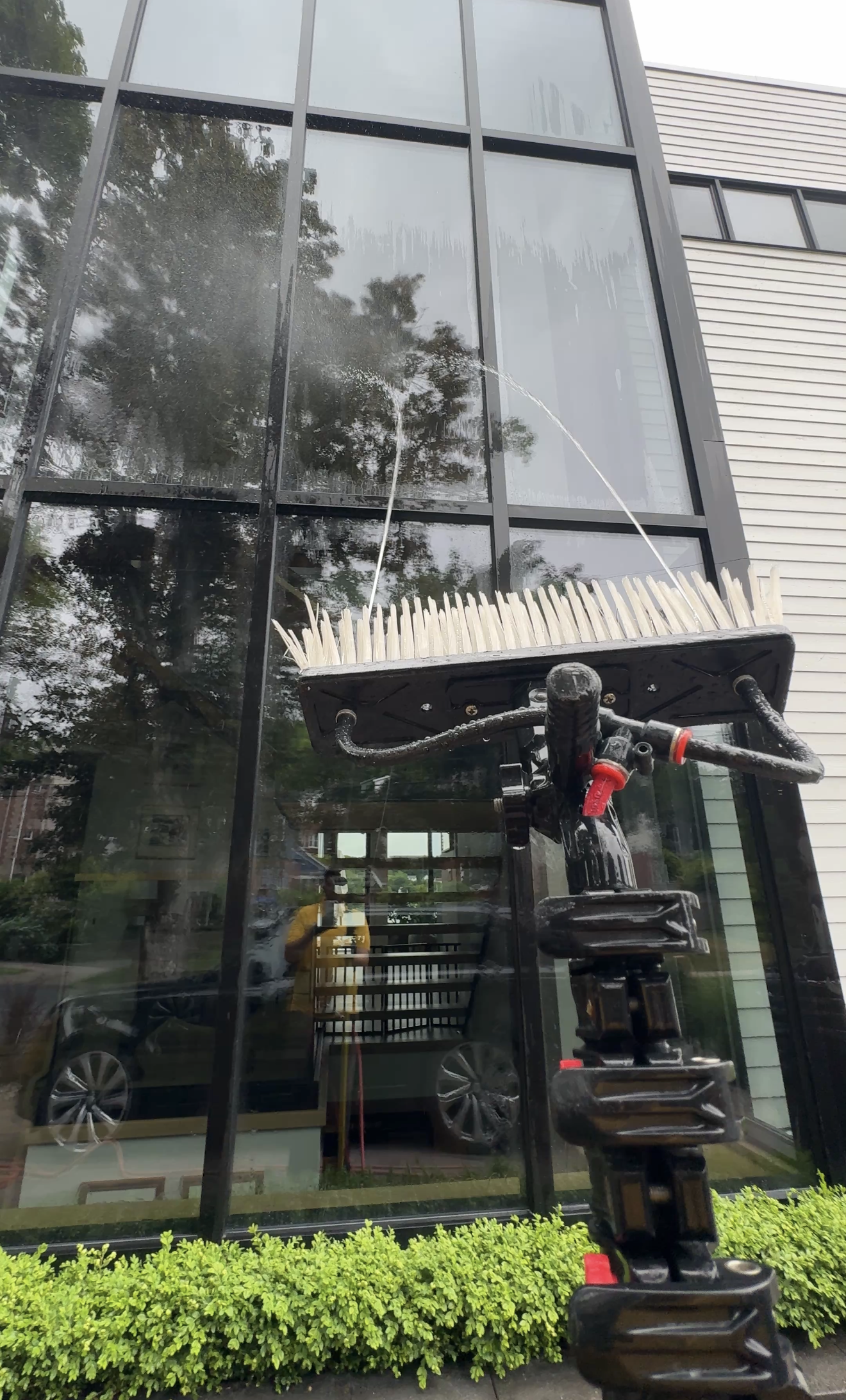 Water fed pole commercial window cleaning